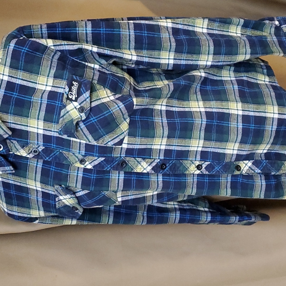 Dutch Bros Flannelbbutton down shirt Small
